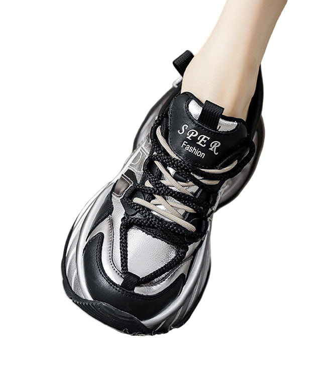 Damen Plateau Schuhe mit Kreuzriemen für Vielseitige Outfits 2