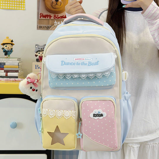 Damen Rucksack mit verspieltem Design und mehreren Fächern 1