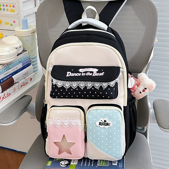 Damen Rucksack mit verspieltem Design und mehreren Fächern 3
