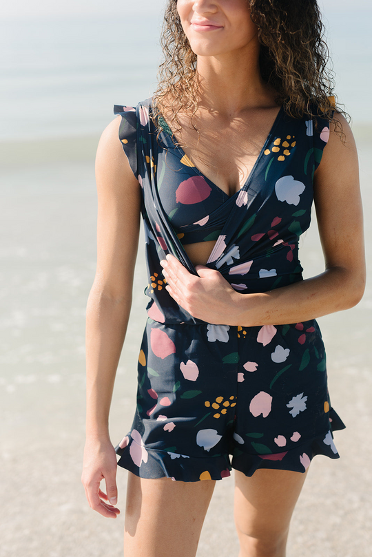 Damen Schwimm-Overall mit integriertem BH 3
