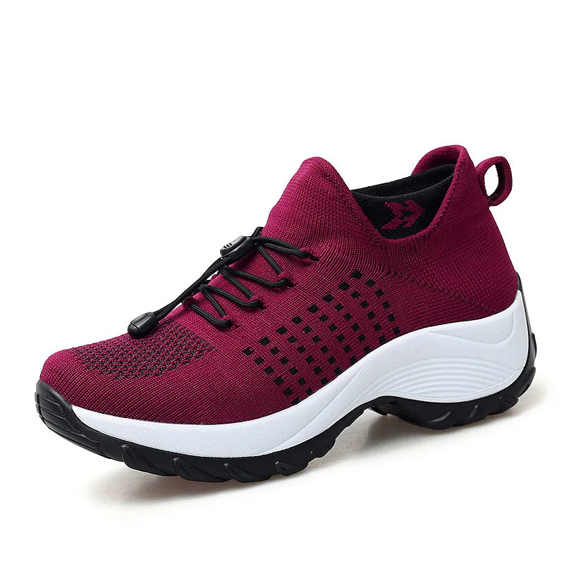 Damen Sneakers Plattform Schuhe für Freizeit und Sport 2