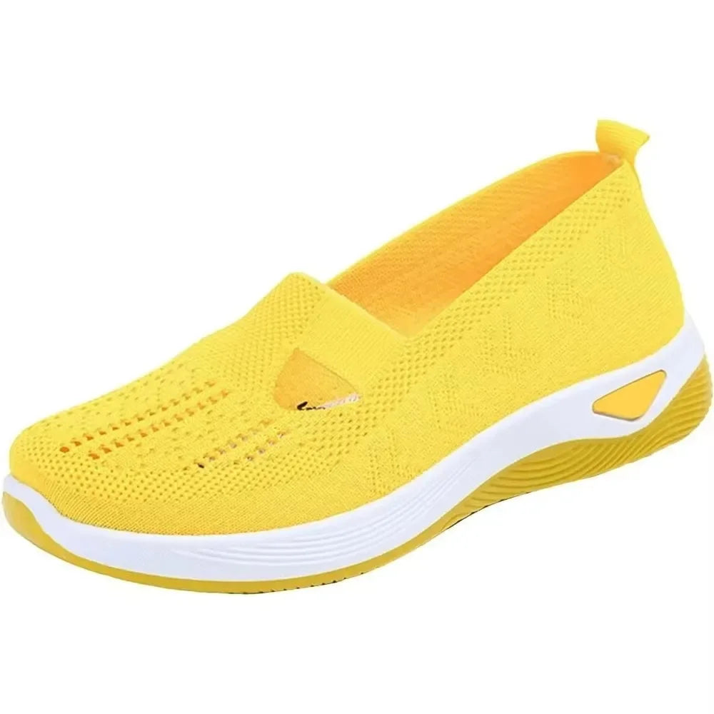 Damen Sneakers Slip-On Atmungsaktiv mit Fußgewölbeunterstützung und Memory Foam 5