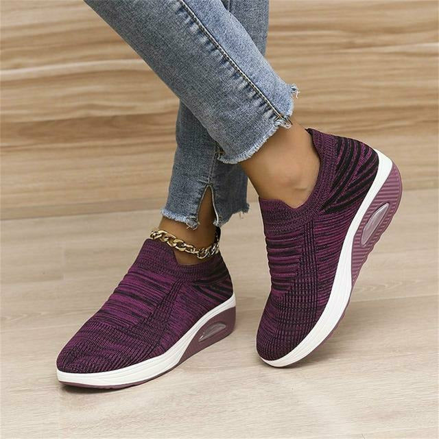 Damen Sneakers Slip-On Mesh mit Luftsohle 4