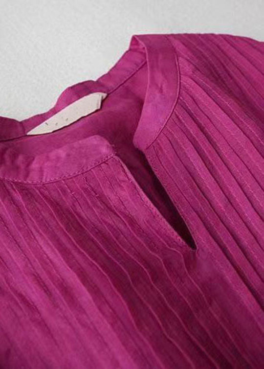 Damen Sommerkleid mit V-Ausschnitt und Faltentaschen 3