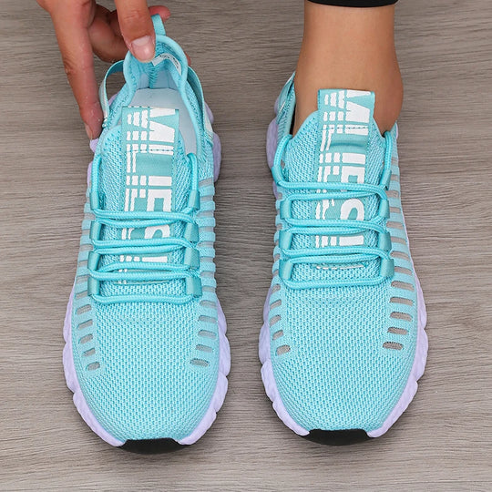Damen Sportschuhe Atmungsaktiv Plattform Design für Outdoor Aktivitäten 2