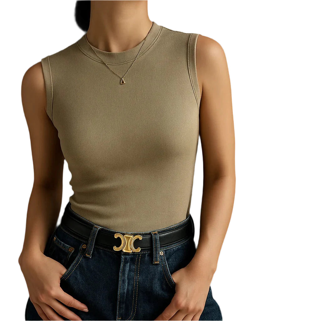 Damen Tanktop Enganliegend Atmungsaktives Material 0