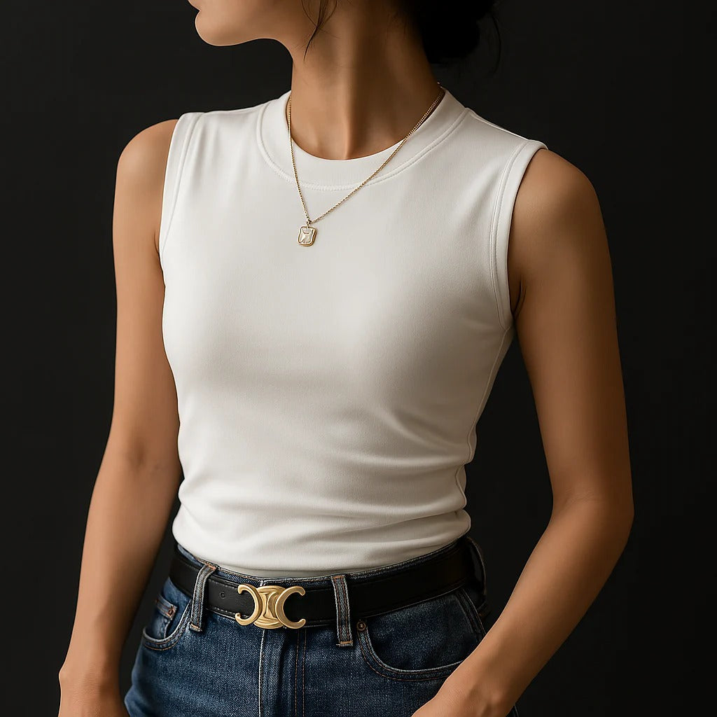 Damen Tanktop Enganliegend Atmungsaktives Material 3