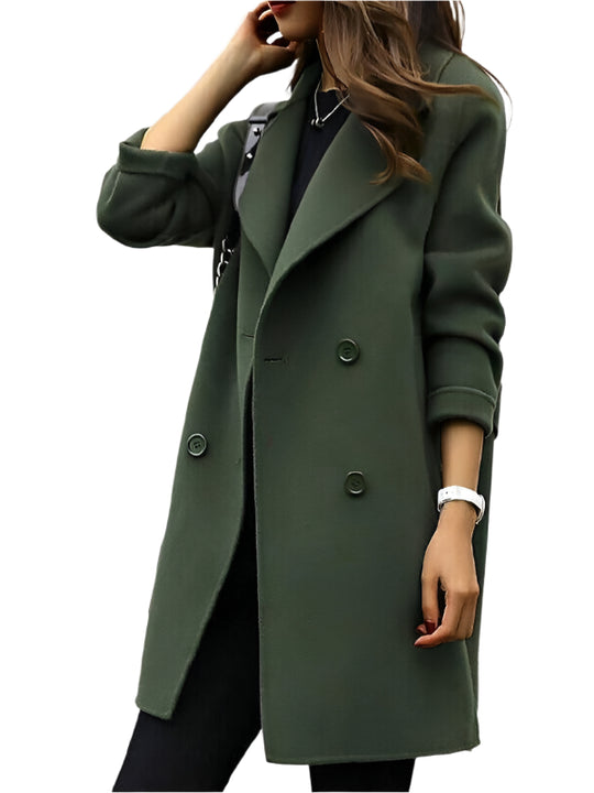 Damen Trenchcoat Doppelreihig Klassisch 0