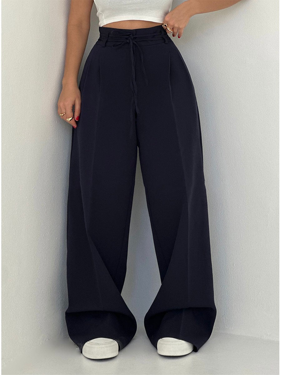 Damen Weite Hose Hohe Taille Elegante Schnittführung 4