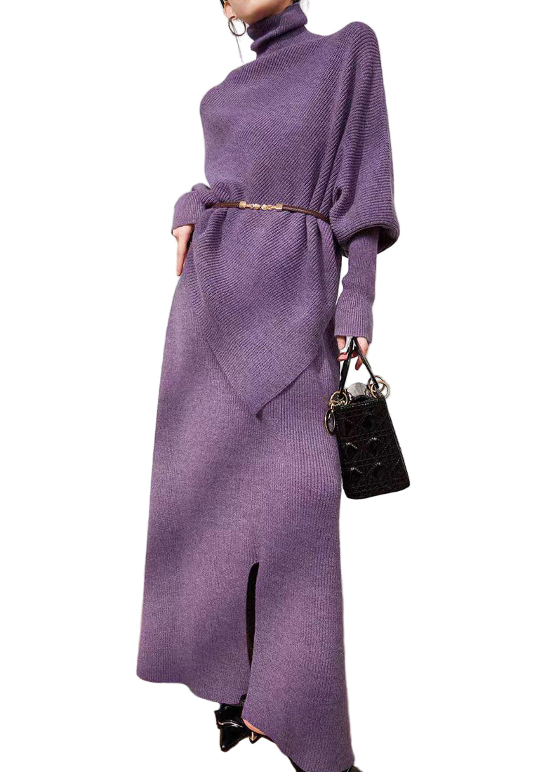 Damen Zweiteiler Set Asymmetrisch mit Hohem Kragen für den Frühling 2