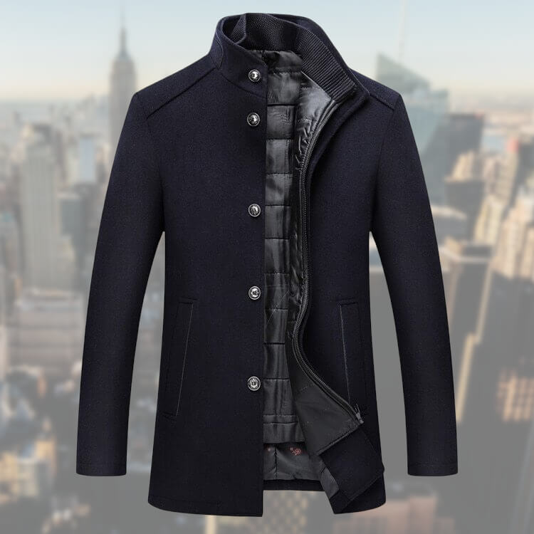 Variant image for Herren Wintermantel Mit Weste Eleganter Stil Hochwertiger Stoff-13