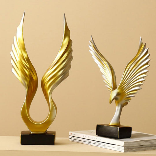 Engelsflügel Skulptur für Heimdekoration – Aesthetisches Design für Wohnzimmer und Schlafzimmer 1