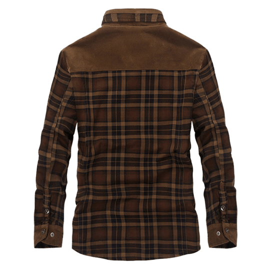 Flanell-Karierte Winterjacke