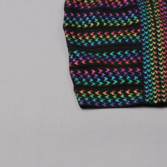 Frauen Multi Color Party Kleid