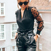 Damenbluse Elegante Fließende Schnitt Tiefer V-Ausschnitt für Festliche Anlässe-4