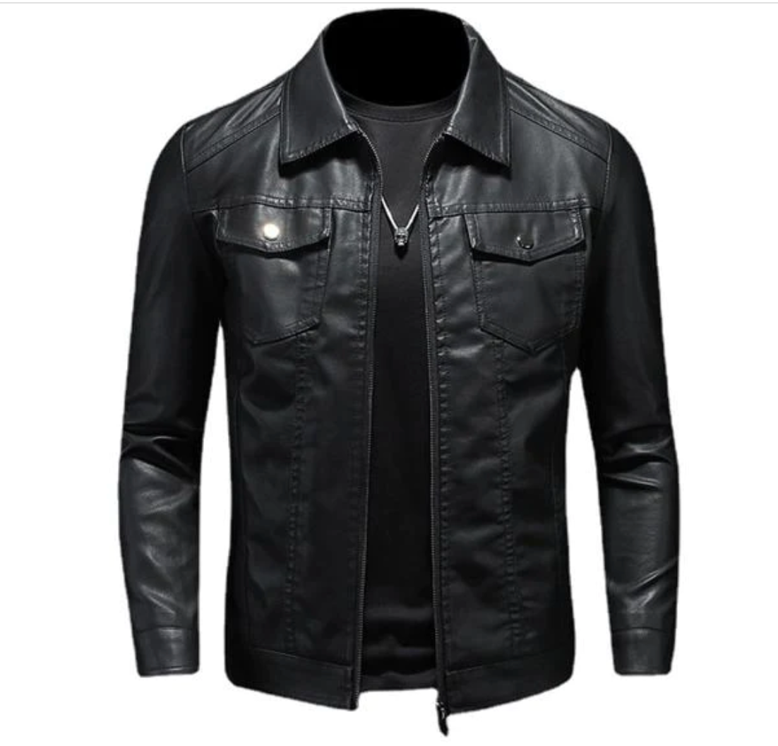 Variant image for Herren Bikerjacke aus echtem Leder Zeitloses Design Bequem und Robust-1