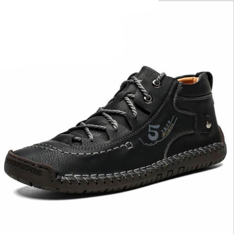 Handgenähte Vintage Lederstiefeletten