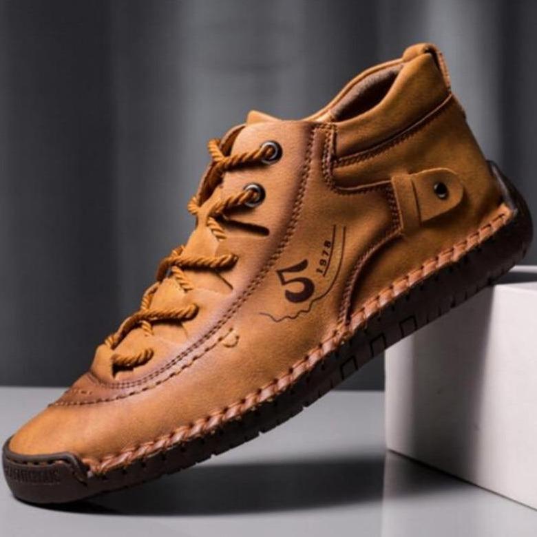 Handgenähte Vintage Lederstiefeletten