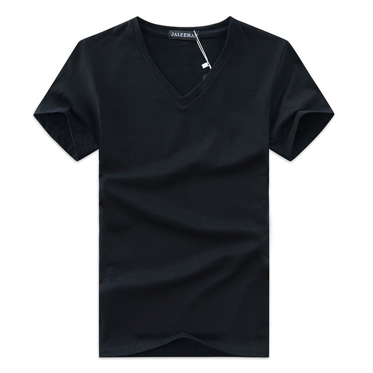 Herren Slim Fit T-Shirt Mit V-Ausschnitt
