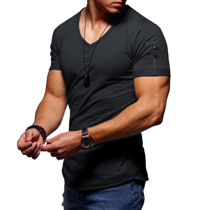 Herren V-Ausschnitt Muscle T-Shirts