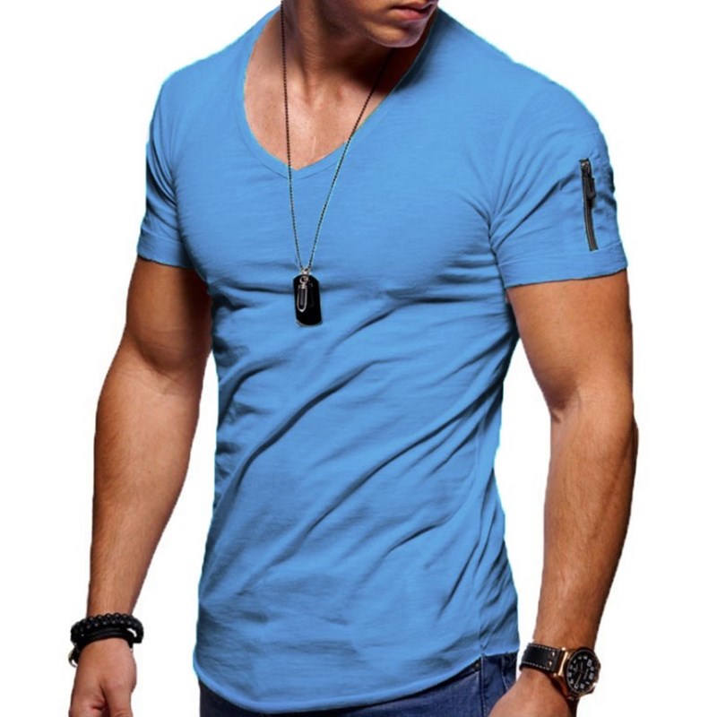 Herren V-Ausschnitt Muscle T-Shirts