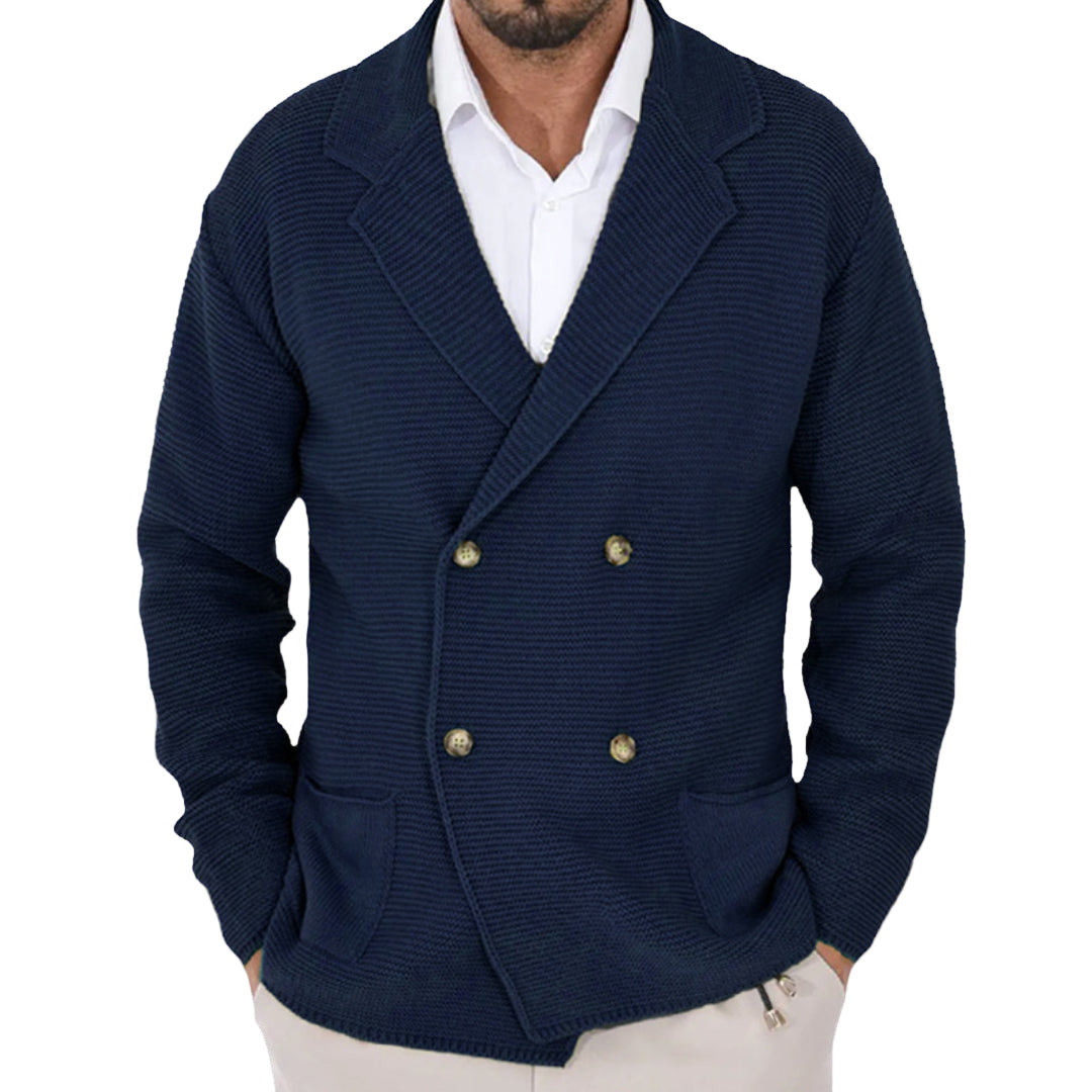 Herren Blazer Strukturierter Stil Zweireihig 0