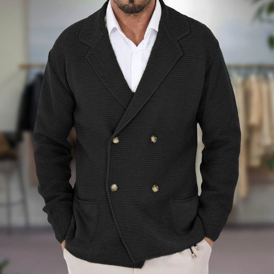 Herren Blazer Strukturierter Stil Zweireihig 4