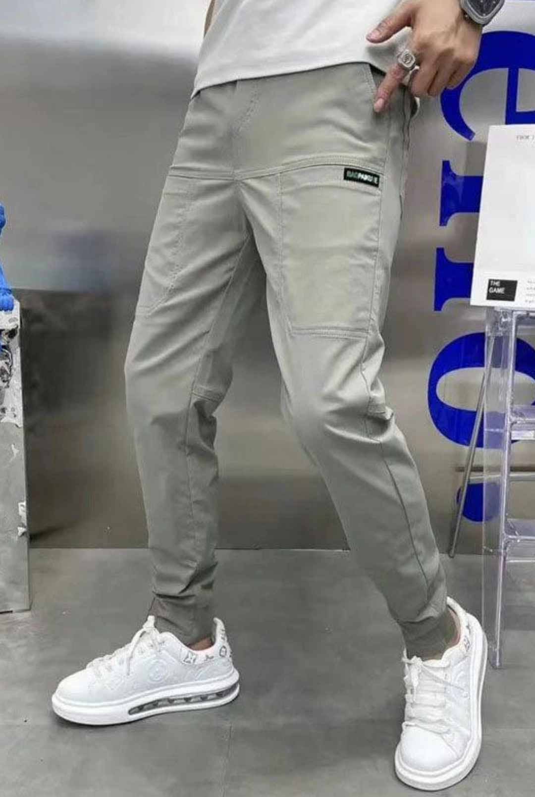 Herren Cargo-Hose Flexibel Bequem Hochwertiger Stoff 4