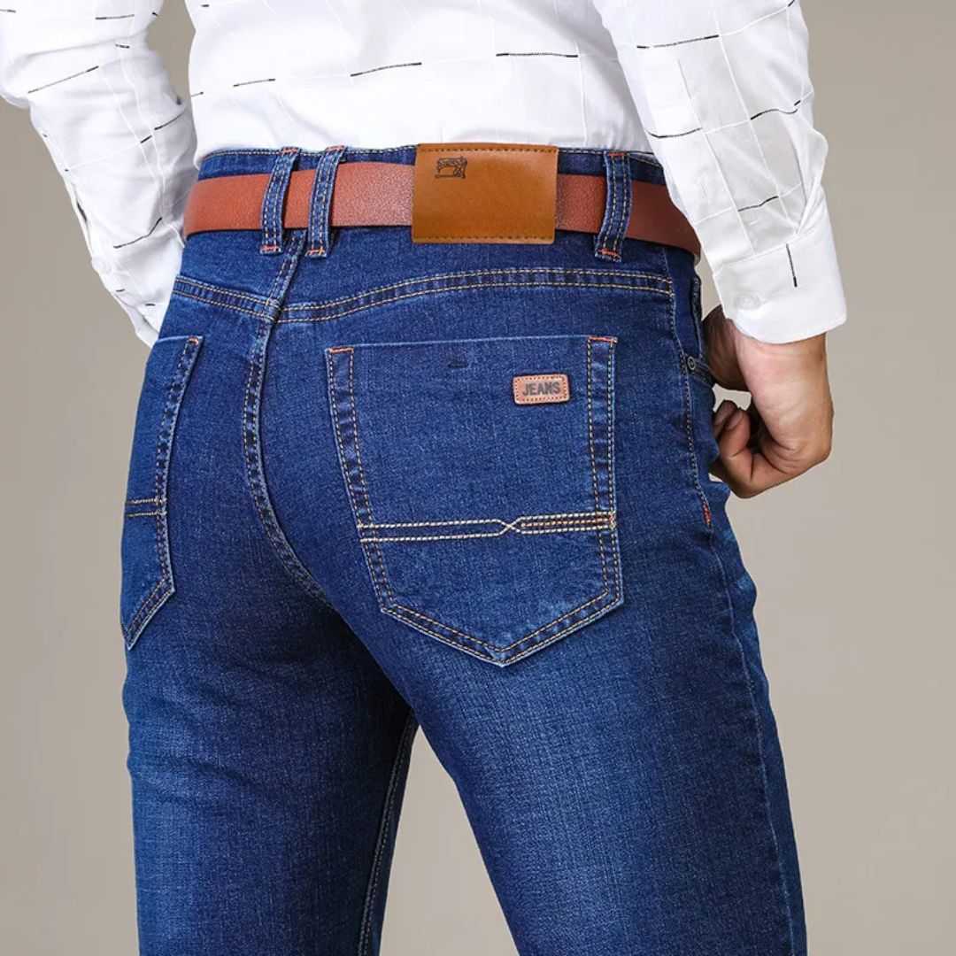 Herren Denim Jeans Gerade Schnitt Flexibles Material 3