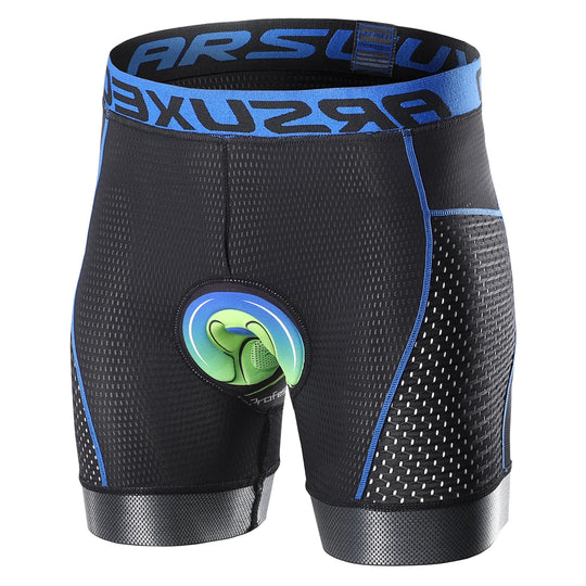 Herren Fahrradhose Lang Atmungsaktiv mit 5D Gel Polsterung und Schnelltrocknendem Material 1