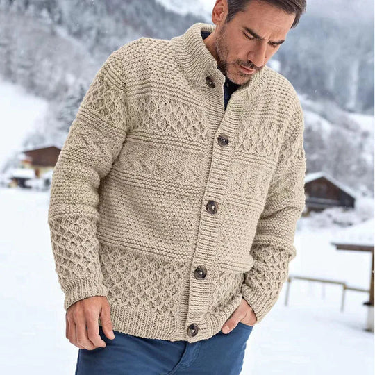Herren Freizeitmantel Langarm mit Knopfverschluss 0