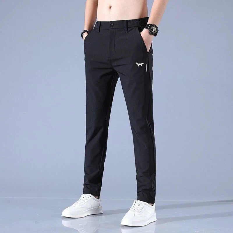 Herren Golfhose Bequeme Baumwolle Polyester Atmungsaktiv Regular Fit 2