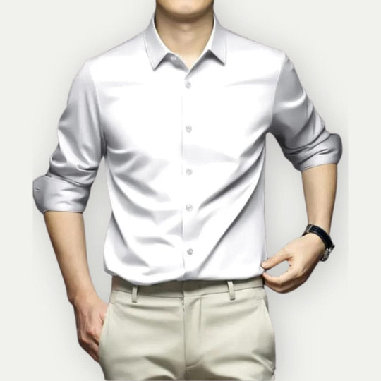 Herren Hemd Slim Fit Atmungsaktive Baumwolle 10