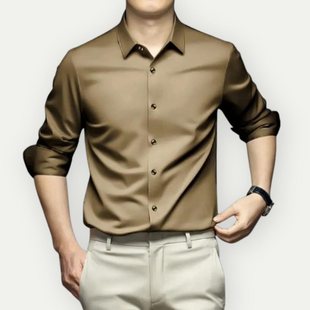 Herren Hemd Slim Fit Atmungsaktive Baumwolle 9