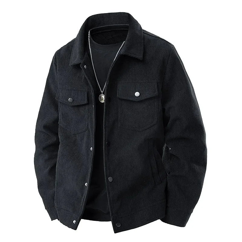 Herren Jacke Lässig Cord Stil 2