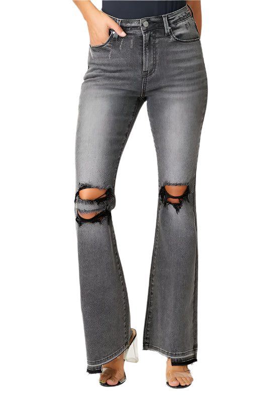 Herren Jeans Faded Flair Denim Schwarz 0