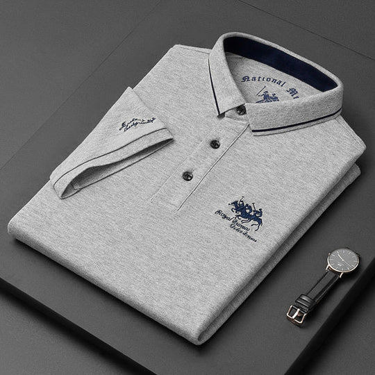 Herren Polo Shirt Klassischer Schnitt Mit Gesticktem Detail Aus Weichem Material 9