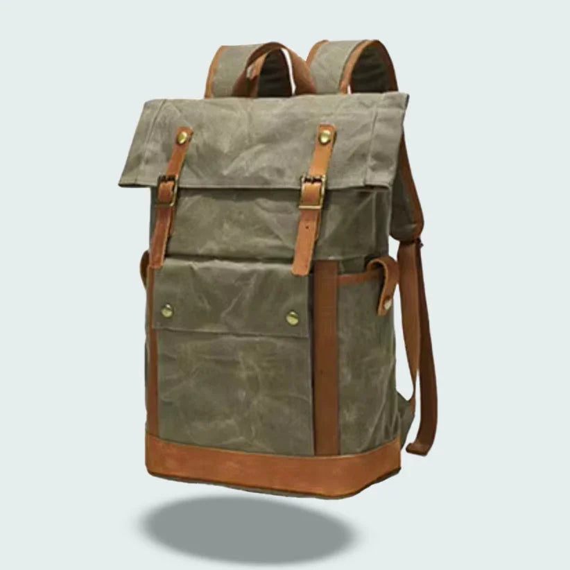 Herren Rucksack Vintage Rolltop für Reisen 4