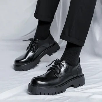 Herren Schuhe Derby Stil Hochwertiges Leder 1