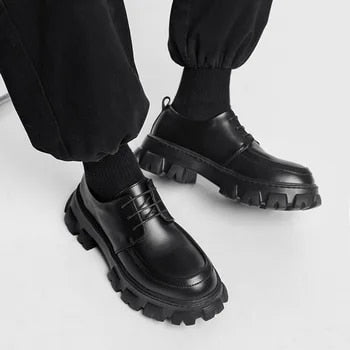 Herren Schuhe Derby Stil Hochwertiges Leder 3