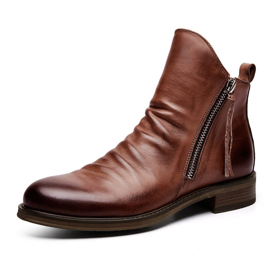 Herren Stiefel Lässig Mit Reißverschluss - Vielseitig Kombinierbare Stiefel für Jeden Anlass 4