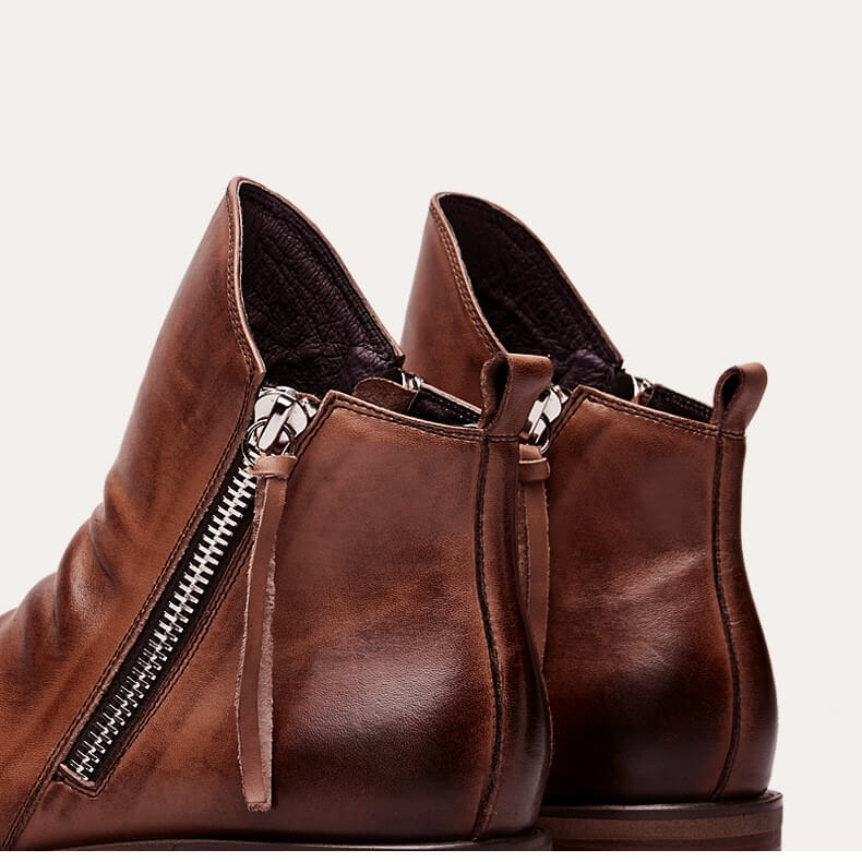 Herren Stiefel Lässig Mit Reißverschluss - Vielseitig Kombinierbare Stiefel für Jeden Anlass 6