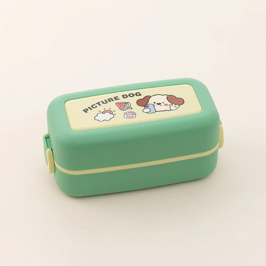 Herren und Damen Lunchbox mit Hunde-Motiv für Schule und Büro 0