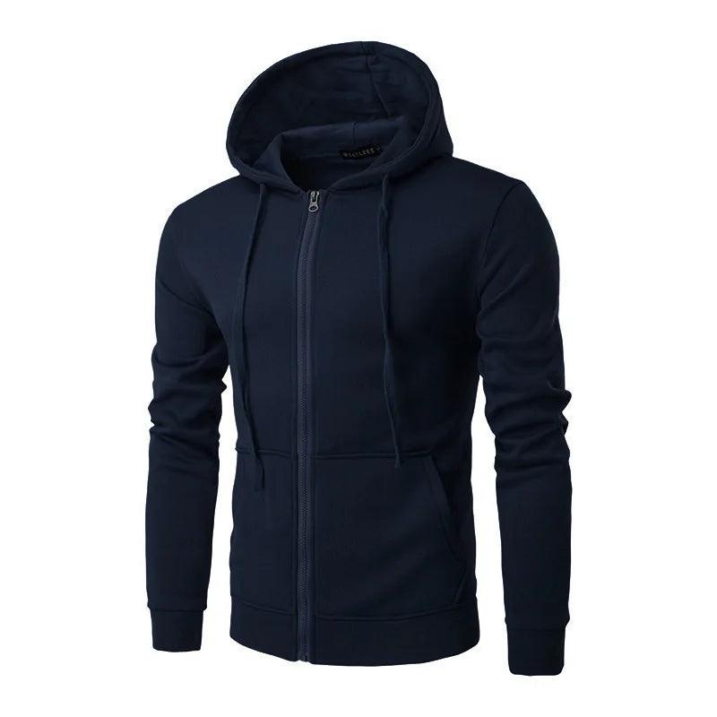 Herrenjacke Kapuzenjacke mit Reißverschluss für Herbst und Winter 2