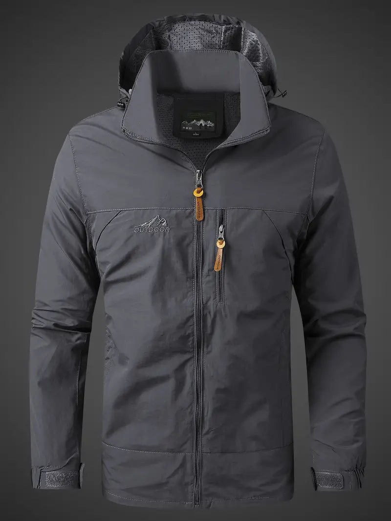 Herrenjacke Wind- und Wasserabweisend für Outdoor-Aktivitäten aus Weichem, Langlebigem Stoff 4