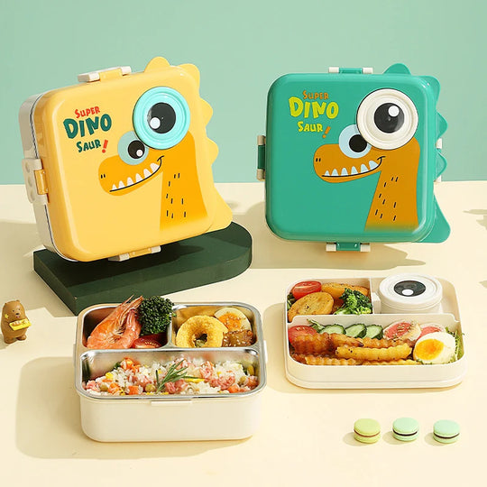 Kinder Bento-Lunchbox mit Elefantenmotiv und Fächern 1