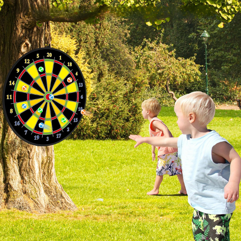 Kinder Dartboard Doppelseitig Interaktiv für Spielspaß und Motorikförderung 1