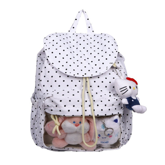 Kinder Rucksack mit verspieltem Punktemuster 0