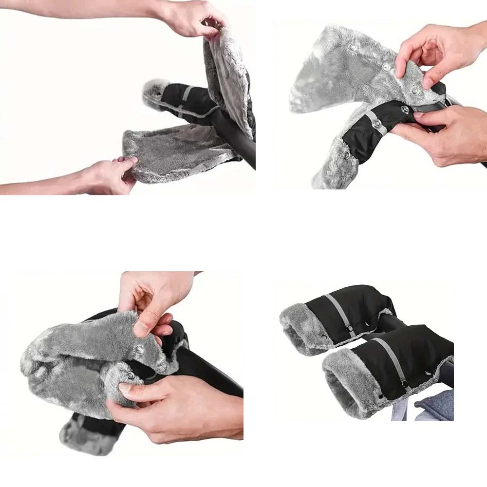 Kinderwagen Handschuhe Wasserdicht Mit Fleece Futter für Kalte Wintertage 2