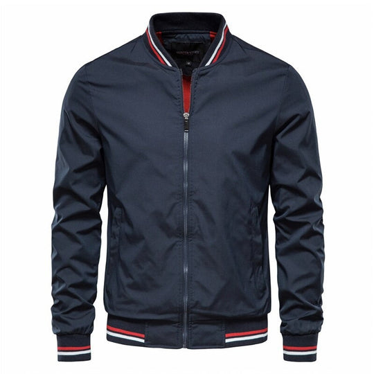 Variant image for Herren Jacke Schwarz Bomberjacke Stilvoll Polyester Strapazierfähig-23